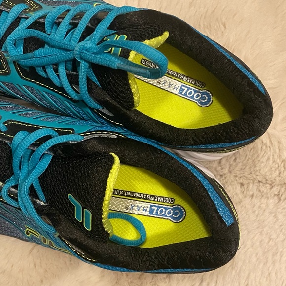 NWOB FILA Fresh Women’s Cool Max DLS Foam Teal/Lime/Black Running Shoes size 10 - Picture 6 of 8